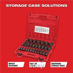 Milwaukee 49-66-7015 SHOCKWAVE 1/2 Drive Deep Metric Socket Set 29 pcs