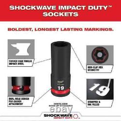 Milwaukee 49-66-7015 SHOCKWAVE Impact 1/2 Drive Metric Deep 6PT Socket 29pc