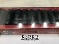 NEW 13pc Snap-on Tools USA 1/2 Drive SAE DEEP 6 Point Impact Socket Set 313SIMA