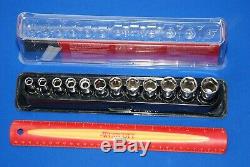 NEW 2018 Snap-on 12 Pc 3/8 Drive 6-Point Deep FDX Metric Socket Set 212YSFSMY