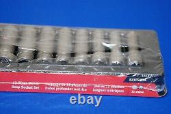 NEW 2020 Snap-On 13 Piece 1/2 Drive 6-Point Metric Deep Socket Set 313TSMYA