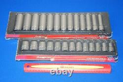 NEW 2020 Snap-On 26 Piece 1/2 Drive 6-Point Metric Shallow & Deep Socket Set