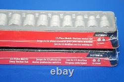 NEW 2020 Snap-On 26 Piece 1/2 Drive 6-Point Metric Shallow & Deep Socket Set