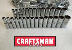 NEW Craftsman Easy Read 28 piece 1/2 Drive 12 Point Deep Socket Tool Set