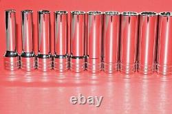 NEW Snap-On 1/2 Drive 17 Piece Deep Well 12 Point Metric 10 27mm Socket Set