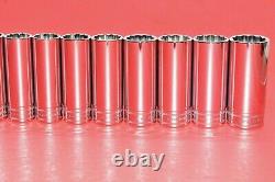 NEW Snap-On 1/2 Drive 17 Piece Deep Well 12 Point Metric 10 27mm Socket Set