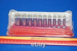 NEW Snap-On 10 Piece 1/4 Drive 6-Point SAE Flank Drive Xtra Deep Socket Set