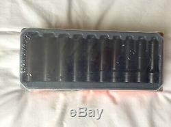 NEW Snap-On 10pc 1/2Dr 6 Point Met Flank Drive Deep Impact Socket Set 10-19mm