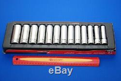 NEW Snap-On 13 Pc 1/2 Drive 6-Point Metric Deep Socket Set 313TSMYA SHIPS FREE