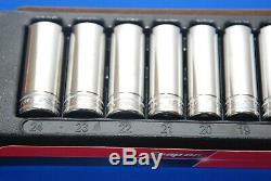 NEW Snap-On 13 Pc 1/2 Drive 6-Point Metric Deep Socket Set 313TSMYA SHIPS FREE