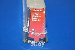 NEW Snap-On 14 Pc 3/8 Drive 6-Point Metric Flank Drive Deep Impact Socket Set