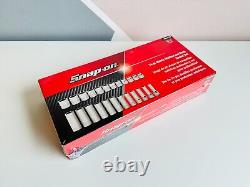 NEW Snap On 24-pc 3/8 6-Point Flank Drive Shallowith Deep Socket Set 224SFFSM
