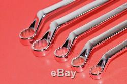 NEW Snap-On 5 Piece 12 Point Metric Flank Drive 60° Deep Offset Box Wrench Set