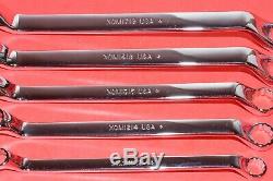 NEW Snap-On 5 Piece 12 Point Metric Flank Drive 60° Deep Offset Box Wrench Set