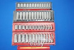 NEW Snap-On 52 Piece 1/2 Drive 6-Point Metric & SAE Shallow & Deep Socket Set