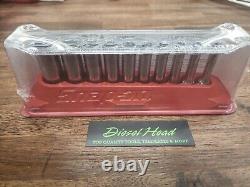 NEW Snap On Tools 110STMDY 1/4 Drive, 10 pc SAE 12 Point DEEP Socket Set