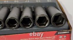 NEW Snap-on 1/2 drive 10 thru 19 mm 6-point Deep Impact Socket Set 310SIMMYA