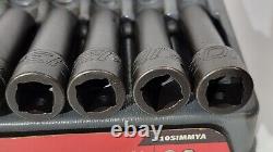 NEW Snap-on 1/2 drive 10 thru 19 mm 6-point Deep Impact Socket Set 310SIMMYA