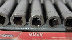 NEW Snap-on 1/2 drive 10 thru 19 mm 6-point Deep Impact Socket Set 310SIMMYA