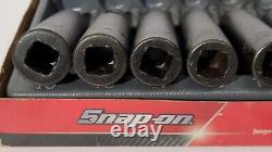 NEW Snap-on 1/2 drive 10 thru 19 mm 6-point Deep Impact Socket Set 310SIMMYA