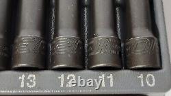 NEW Snap-on 1/2 drive 10 thru 19 mm 6-point Deep Impact Socket Set 310SIMMYA