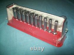 NEW Snap-on 1/4 drive 3/16 to 9/16 13pc 6-point FDX Deep Socket SET 110YSTMY