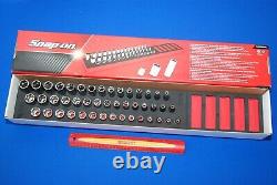 NEW Snap-on 45 Piece 3/8 Drive 6-Point Metric Shallowith Semi/ Deep Socket Set