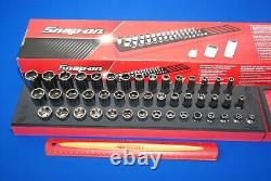 NEW Snap-on 45 Piece 3/8 Drive 6-Point Metric Shallowith Semi/ Deep Socket Set