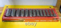 NEW Snap-on-T? 1/2 drive 313TSYA 3/8-1-1/8 Deep 6 Point Socket Sealed Set 13pcs