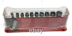 NEW Snap-onT 1/4 drive 3/16 to 9/16 10pc 12-point Deep Socket SET 110STMDY
