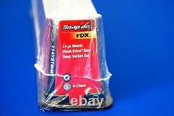 NEWEST Snap-On 14 Piece 1/4 Drive 6-Point Metric FDX Deep Socket Set 114YSTMMY