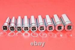 NICE Snap-On 1/2 Drive Standard SAE 1/2 1 Deep 6-POINT Flank Socket Set