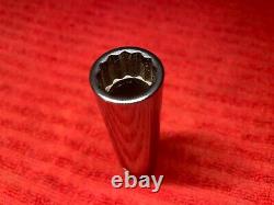 New Snap ON 5/8 inch 1/2 Drive Deep Chrome12 point socket