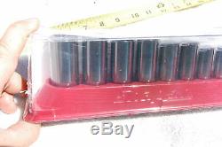 New Snap On 211sfsy 3/8 Drive 11 Piece Deep 6 Point Sae Socket Set 1/4 To 7/8