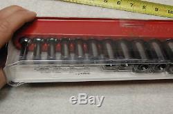 New Snap On 214ysfsy 14 Piece 3/8 Drive Fdx Deep 6 Point Sae Sockets 1/4 To 1