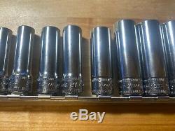 New snap on 12 pc 3/8 drive deep socket set metric 6 point