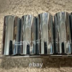 Proto J52112 3/8 Drive 13 Pc. Deep Socket Set 12 Point