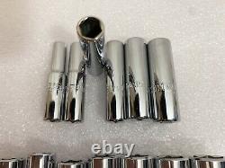 Proto Professional Deep Socket Metric Lot. 1/4 & 3/8 Drive. 6 & 12 point. USA