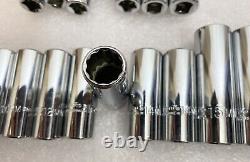 Proto Professional Deep Socket Metric Lot. 1/4 & 3/8 Drive. 6 & 12 point. USA