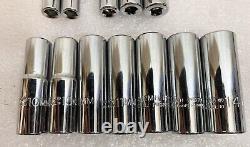 Proto Professional Deep Socket Metric Lot. 1/4 & 3/8 Drive. 6 & 12 point. USA