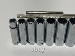 Proto USA J54104 11pc SAE 1/2 to 1-1/8 Deep Socket Set 1/2 Drive 12 Point