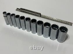 Proto USA J54104 11pc SAE 1/2 to 1-1/8 Deep Socket Set 1/2 Drive 12 Point