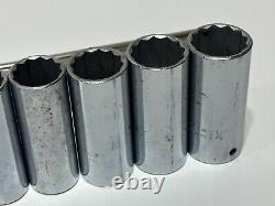 Proto USA J54104 11pc SAE 1/2 to 1-1/8 Deep Socket Set 1/2 Drive 12 Point