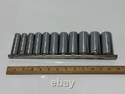 Proto USA J54104 11pc SAE 1/2 to 1-1/8 Deep Socket Set 1/2 Drive 12 Point