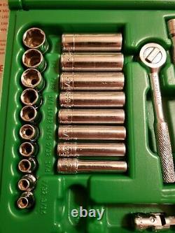 S&K 1/4 drive, 44pc Socket Set, 6 Point SAE and Metric, Deep and Shallow #91844