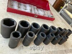 S-k Hand Tools 3/4 Drive Deep Well 6 Point Impact Socket Set