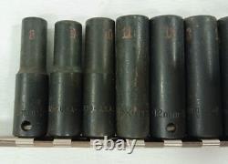 SK Tools 12 pcs 8mm to 19mm 3/8 Drive 6 Point Deep Impact Socket Set (38931-1)