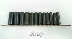 SK Tools 12 pcs 8mm to 19mm 3/8 Drive 6 Point Deep Impact Socket Set (38931-1)