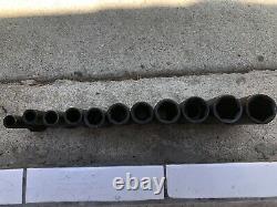 SK Tools 4041 11-Piece 1/2-Inch Drive 6 Point SAE Deep Impact Socket set NOS