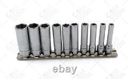 SK Tools 4911 10-Piece 1/4 in. Drive 6-Point Deep Fractional Socket Set